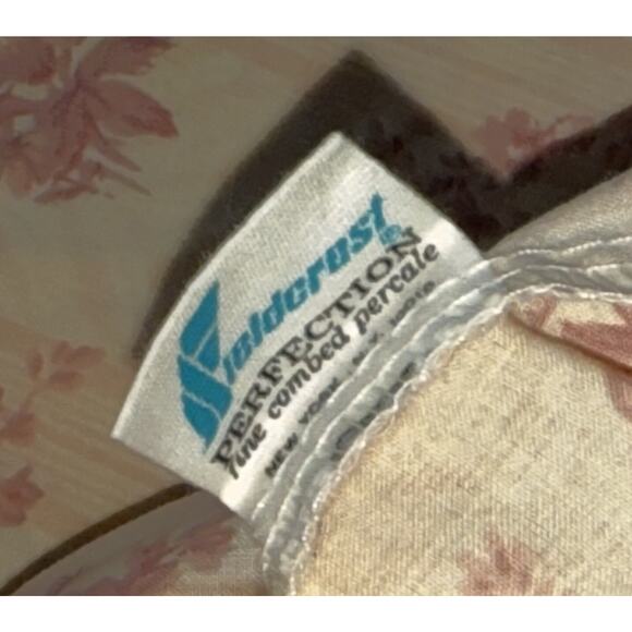 Vintage 70s Fieldcrest Perfection Percale Pillowcases Cream Pink Peach Floral 2 - Picture 8 of 8